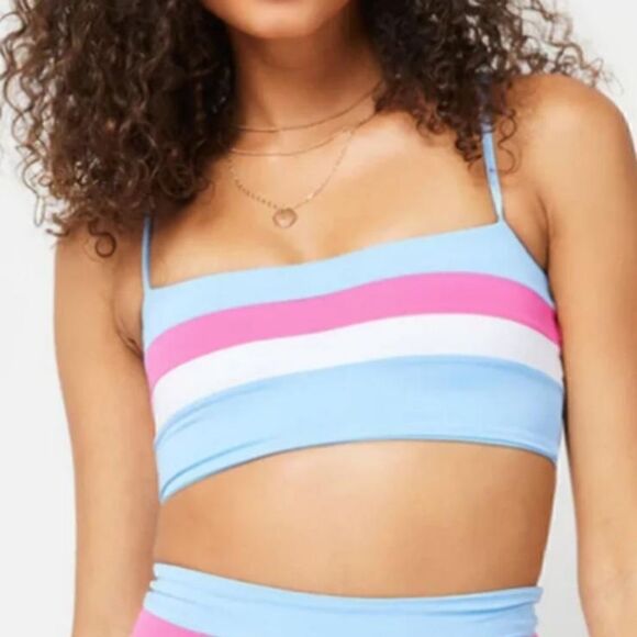 Rebel Stripe Bikini Top by L Space - Picture 1 of 7